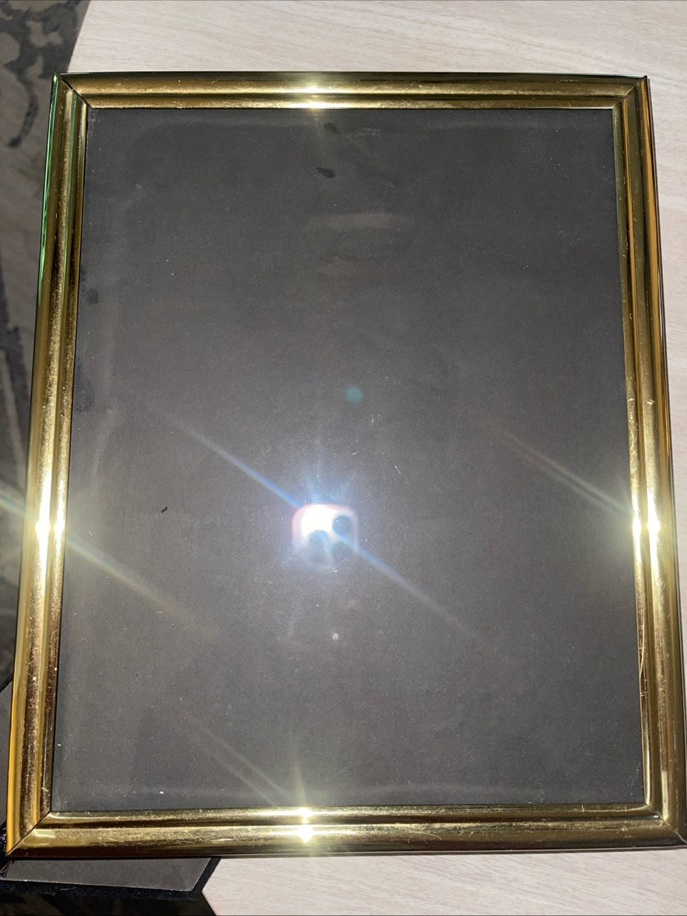 Vintage Mid-century modern brass picture frame with easel back.By SICURA Designs